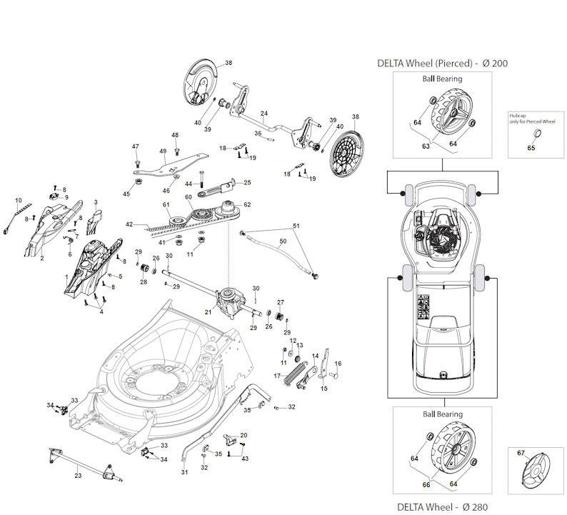 Mountfield SP485HW-V 294503038/M16 Wheel Suspension Spares