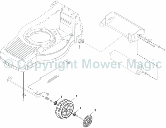 Wheel and Hub Cap - Mountfield SP505R (2011) 292505038/M11