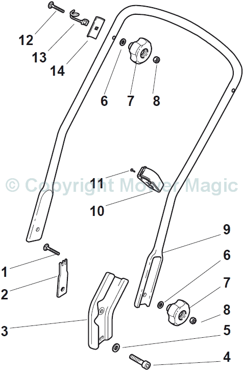 Mountfield SP505 , Handle Lower Part