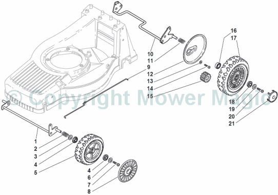 Mountfield SP505 , Wheel and Hub Cap