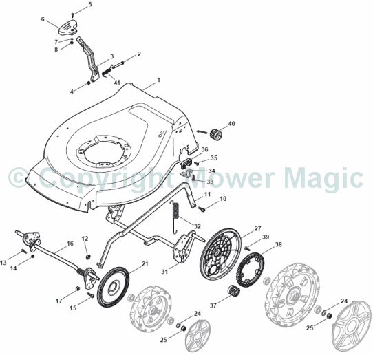 Deck and Height Adjusting - Mountfield SP535HW4S (2011) Version 299537038/M11