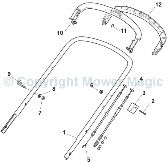 Handle Upper Part - Mountfield SP535HW4S (2011) Version 299537038/M11