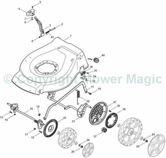 Deck and Height Adjusting - Mountfield SP535HW (2011) 299536838/BQ