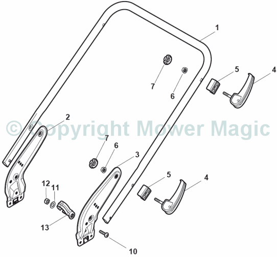 Handle Lower Part - Mountfield SP535HW (2011) 299536838/BQ