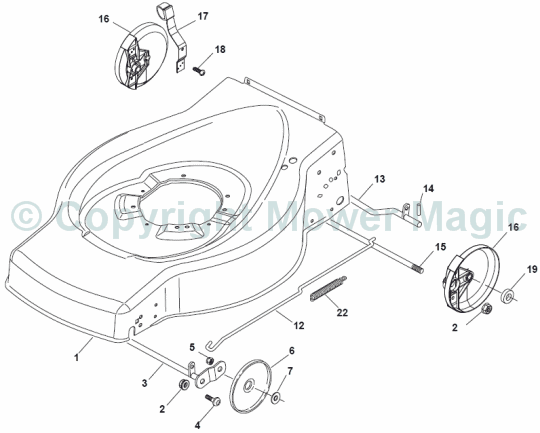 Deck and Height Adjusting - Mountfield SP536ES (2009 - 2011) 299325448/BQ