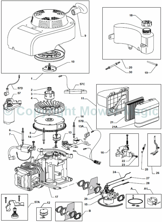 Engine - GGP WBE0701 - Mountfield SP536ES (2009 - 2011) 299325448/BQ