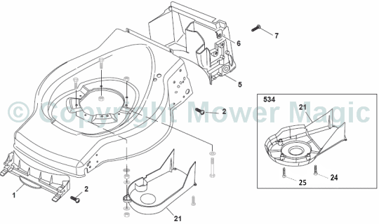 Front Conveyor Assembly - Mountfield SP536ES (2009 - 2011) 299325448/BQ