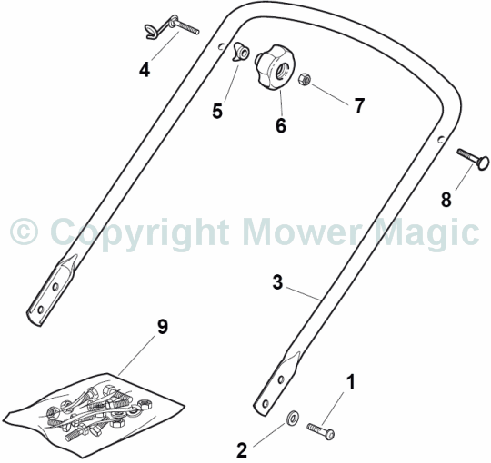 Handle Lower Part - Mountfield SP536ES (2009 - 2011) 299325448/BQ