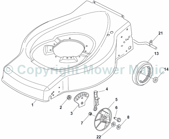 Deck and Height Adjusting - Mountfield SP536 (2009 - 2010 - 2011) 299265448/BQ