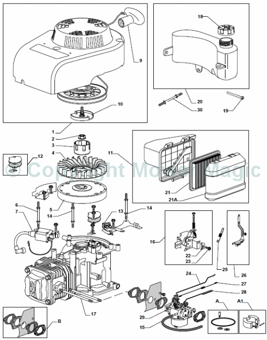 Engine - GGP WBE0701 - Mountfield SP536 (2009 - 2010 - 2011) 299265448/BQ