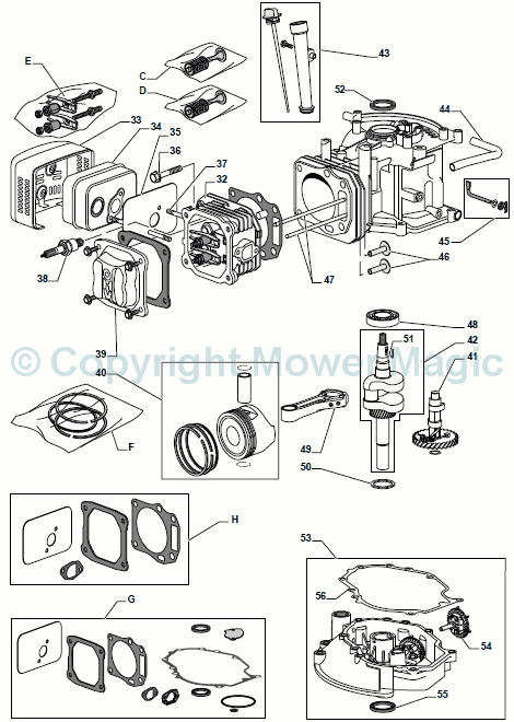 Engine - GGP WBE0701 continued - Mountfield SP536 (2009 - 2010 - 2011) 299265448/BQ