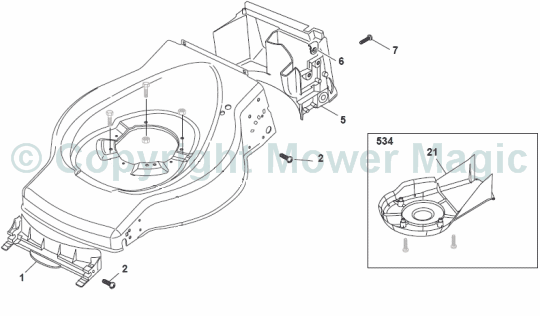 Front Conveyor Assembly - Mountfield SP536 (2009 - 2010 - 2011) 299265448/BQ