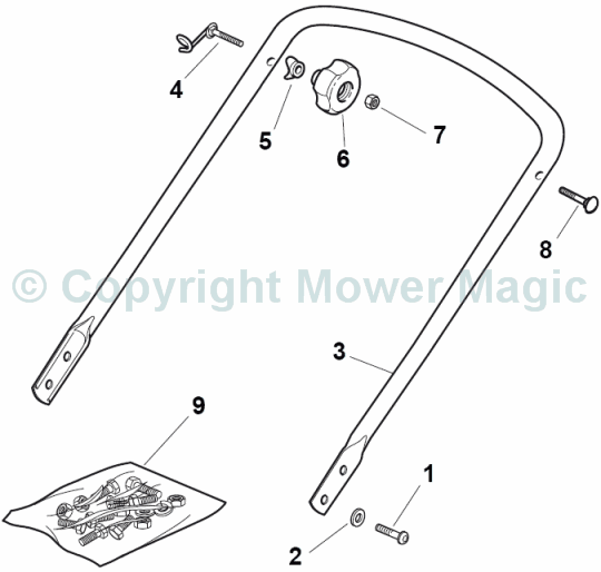 Handle Lower Part - Mountfield SP536 (2009 - 2010 - 2011) 299265448/BQ