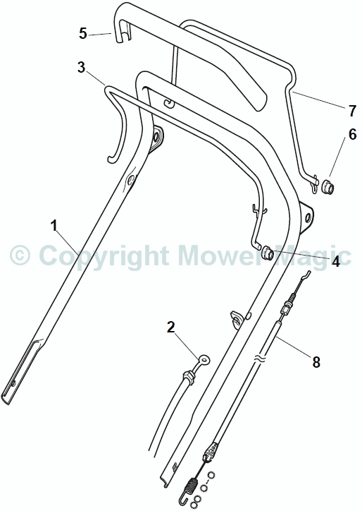 Handle Upper Part - Mountfield SP536 (2009 - 2010 - 2011) 299265448/BQ