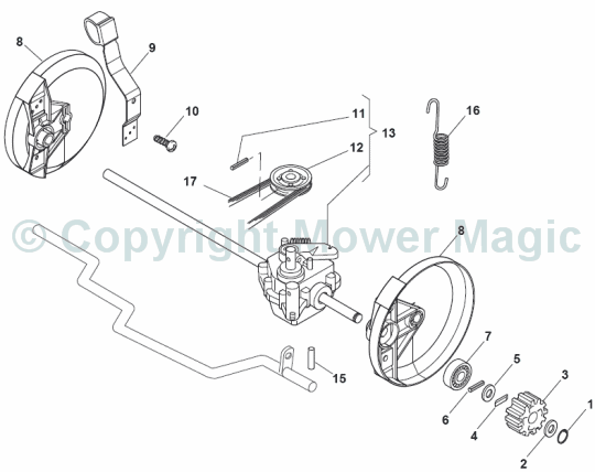 Rear Drive - Mountfield SP536 (2009 - 2010 - 2011) 299265448/BQ