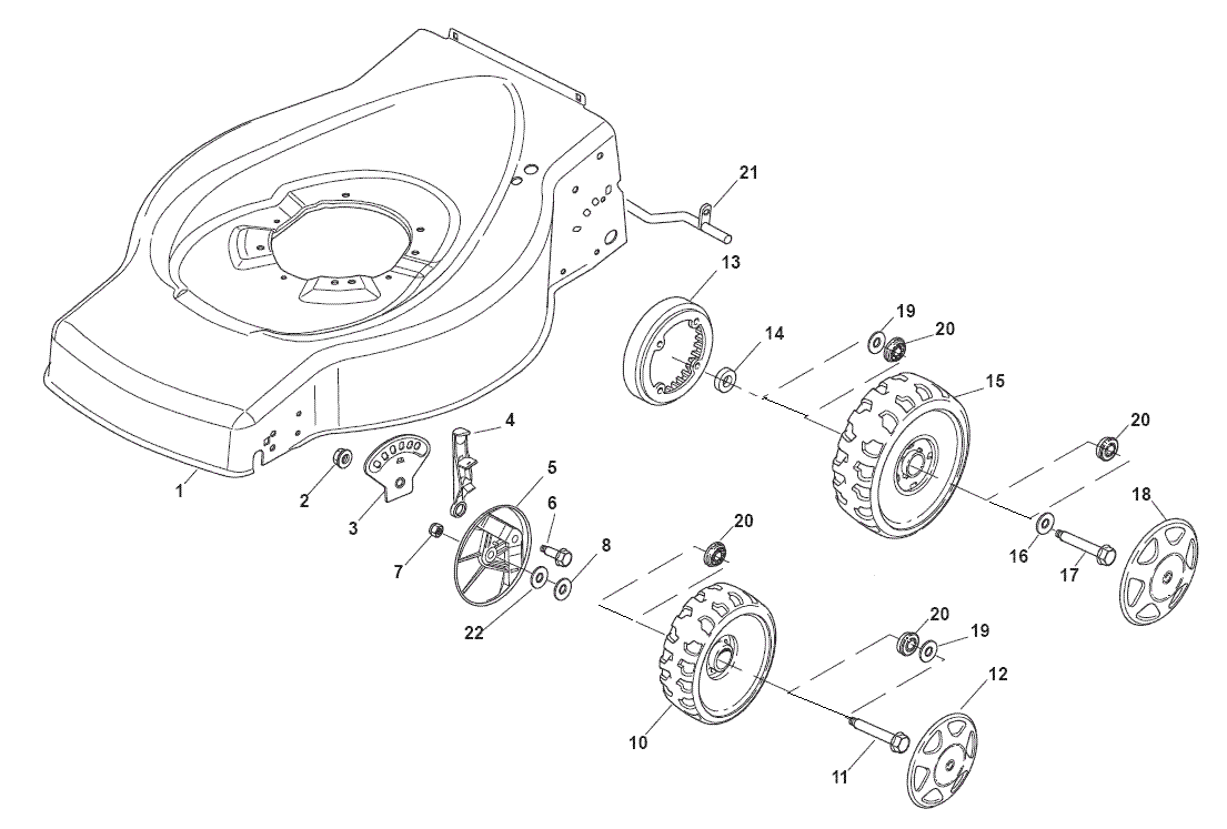 Wheel and Hub Cap - Mountfield SP536 (2009 - 2010 - 2011) 299265448/BQ