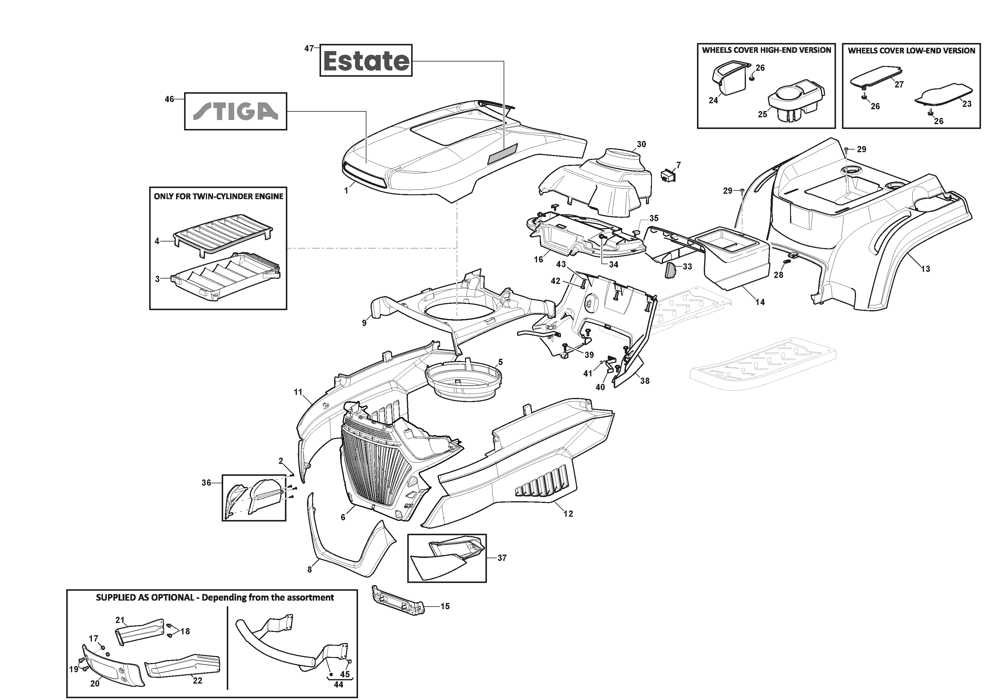 Estate 384 - Bodywork - ABS Aesthetic Parts