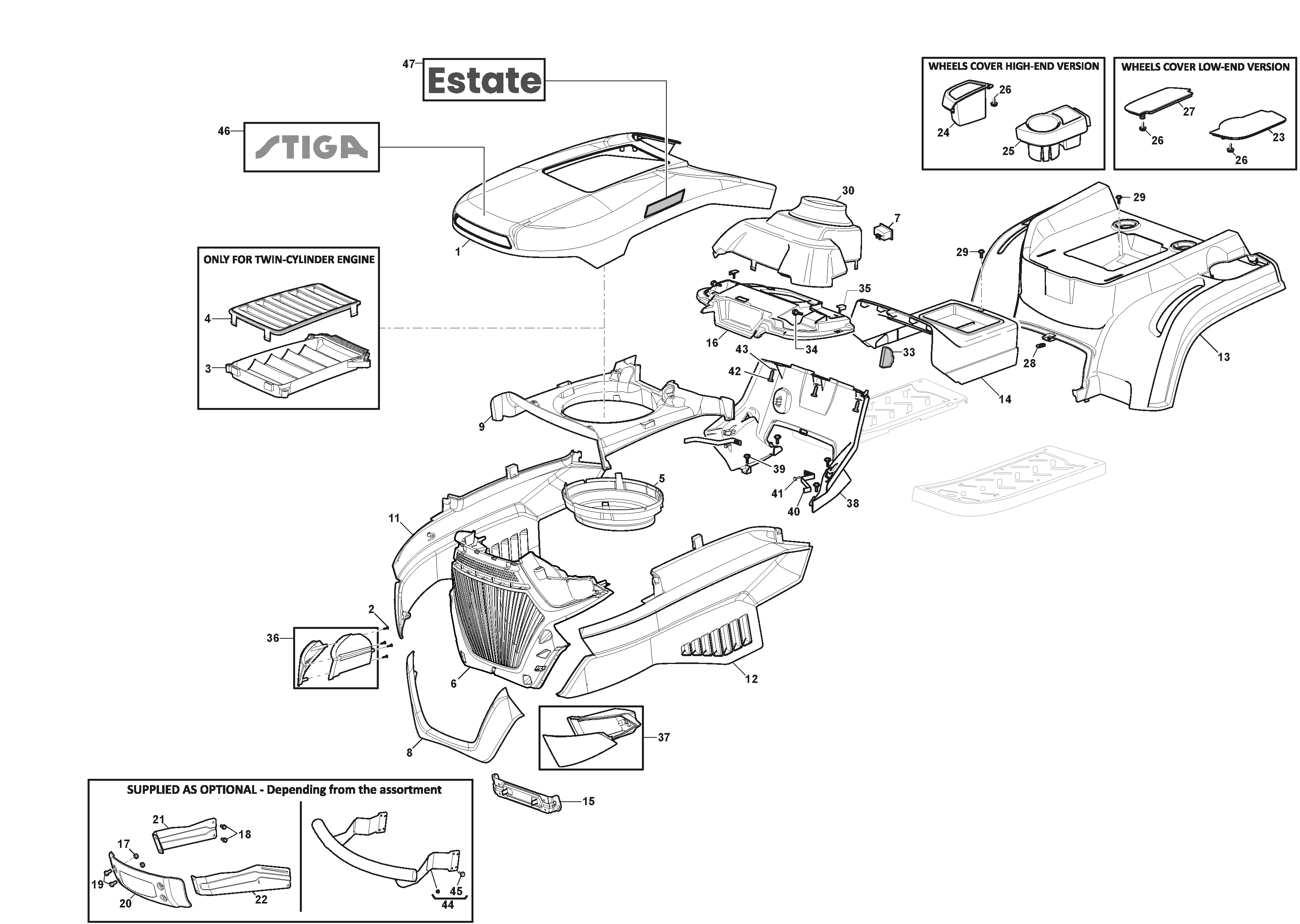 Estate 384 - Bodywork - From S/N 23DA3RON002449