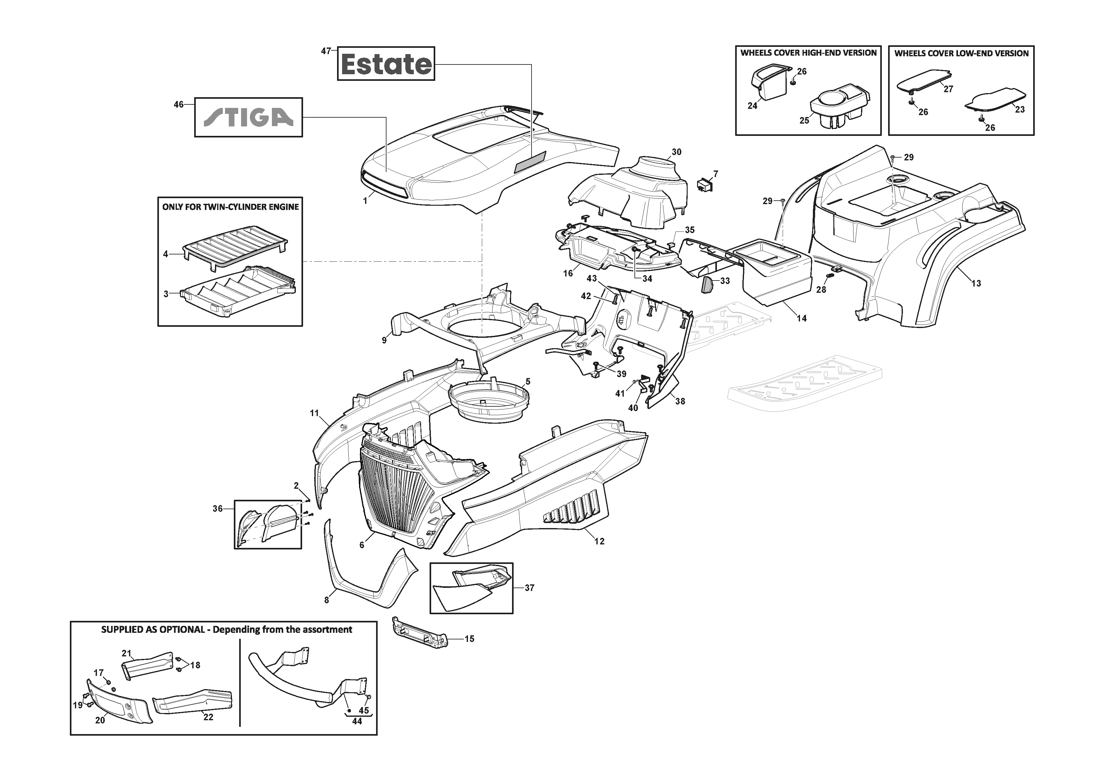 Estate 584 - Bodywork - ABS Aesthetic Parts