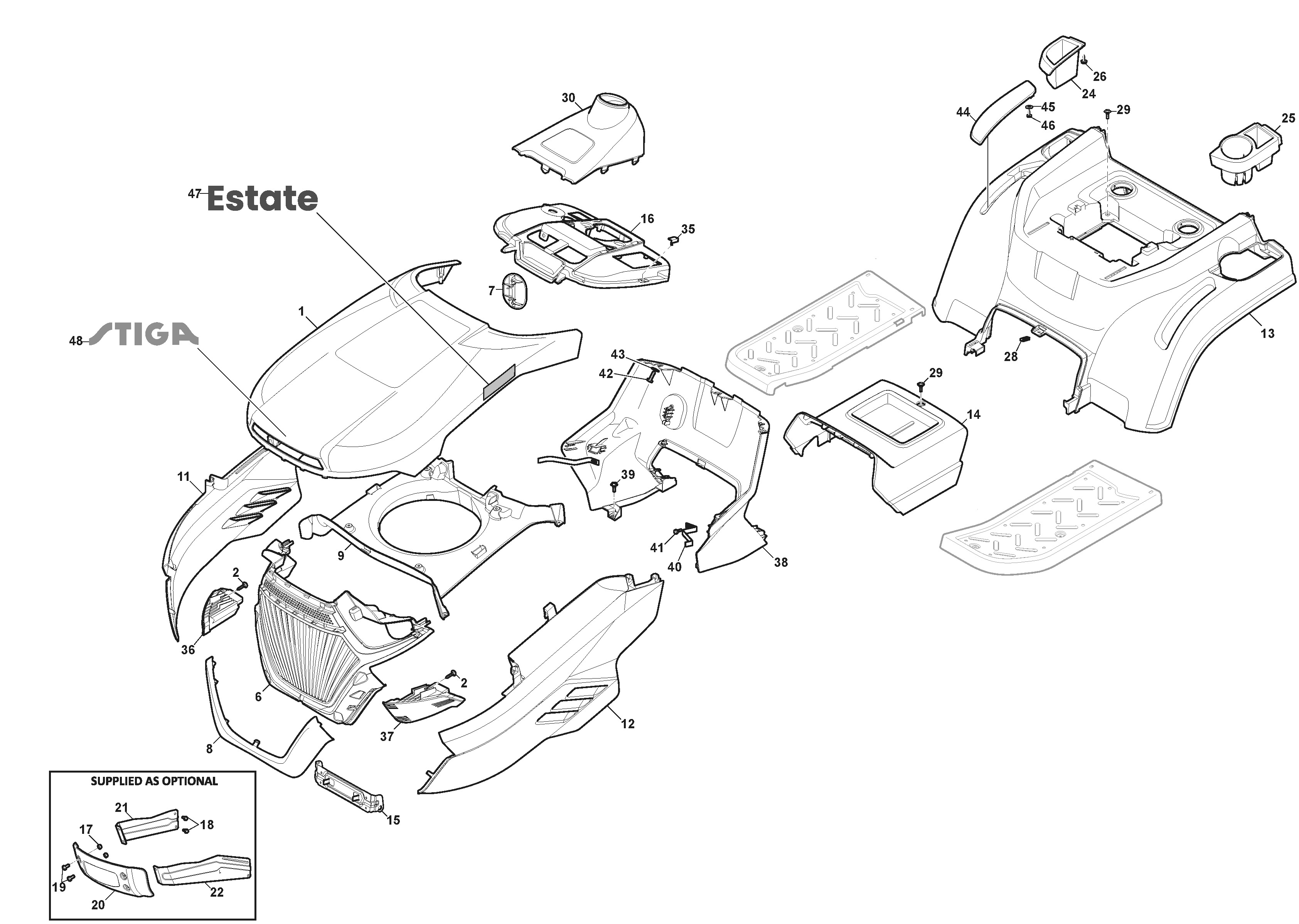 Estate 584e - Bodywork - From S/N 23DA3RON002449