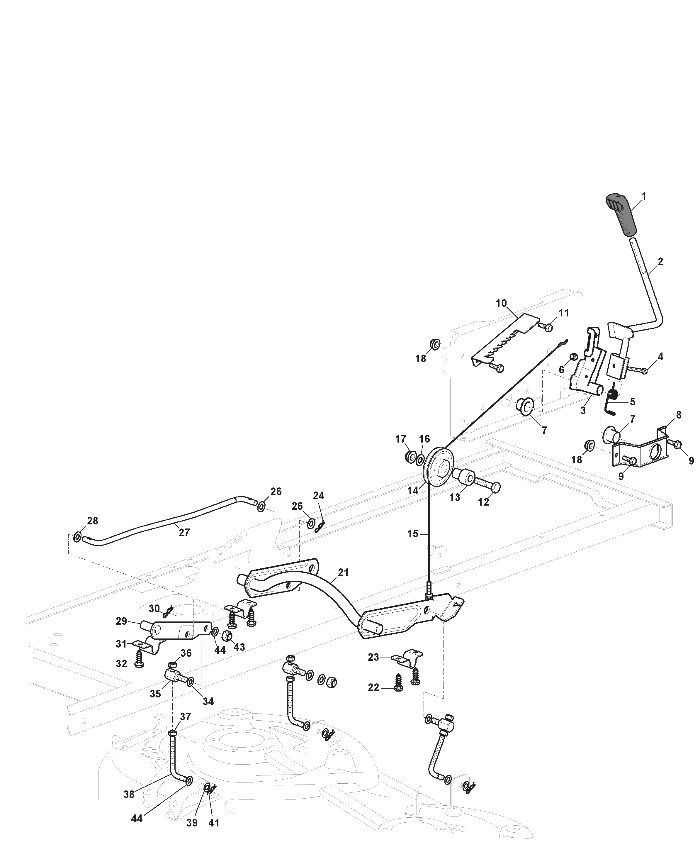 Stiga Estate 598 - Cutting Plate Lifting