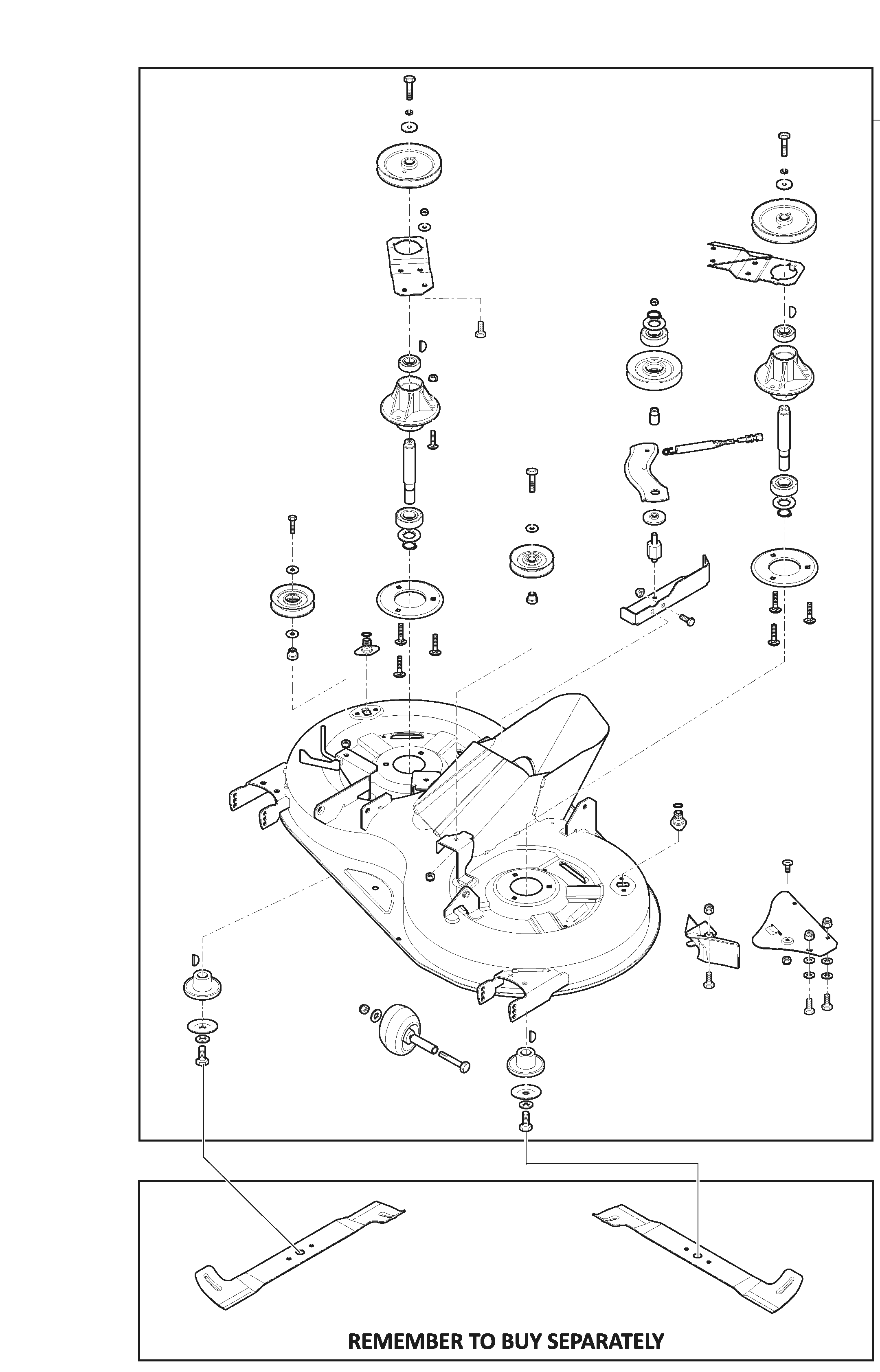 Stiga Estate 598 - Cutting Deck Assy - MP84