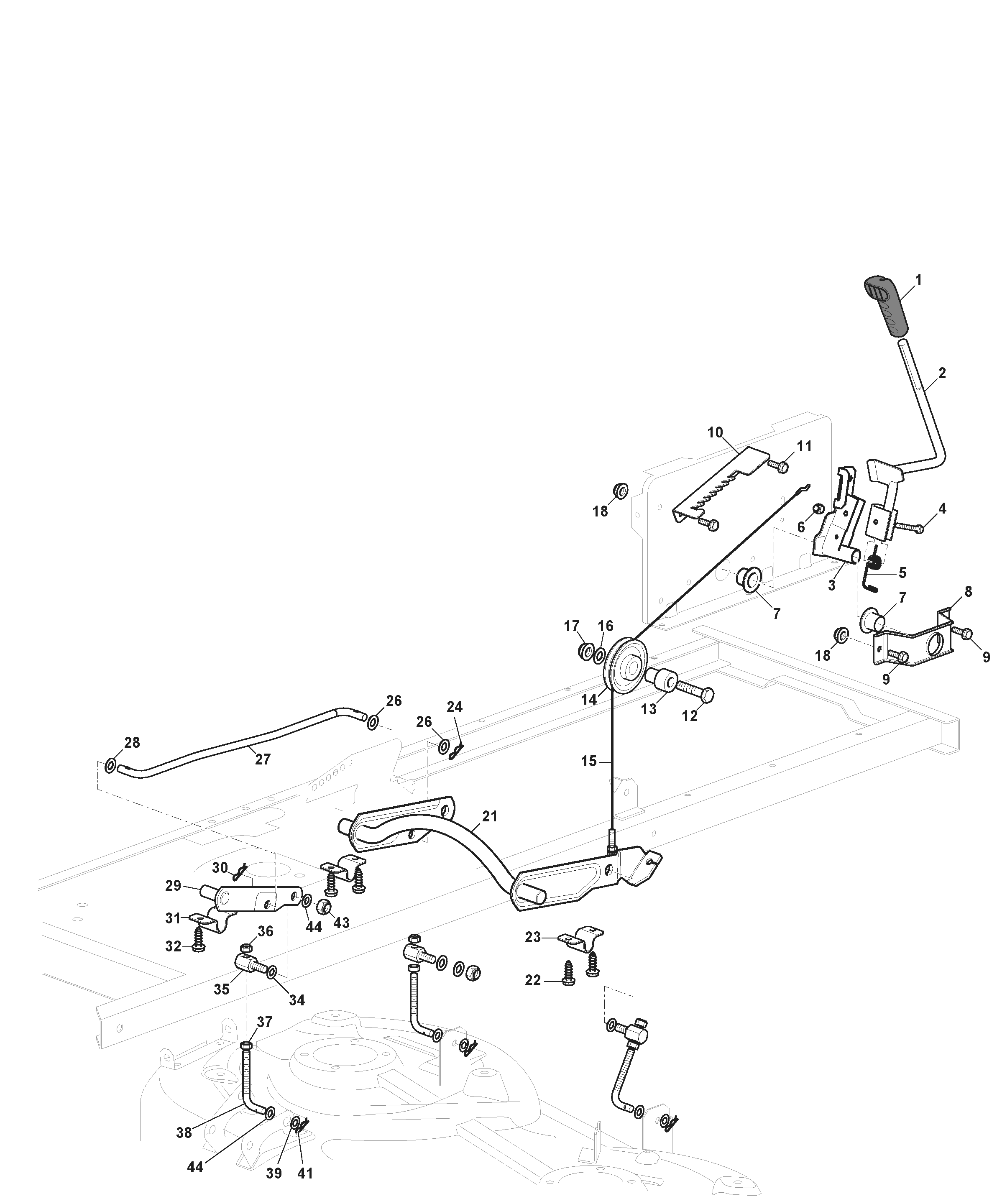 Stiga Estate 598 W - Cutting Plate Lifting Stiga Estate 598 W - Cutting Plate Lifting