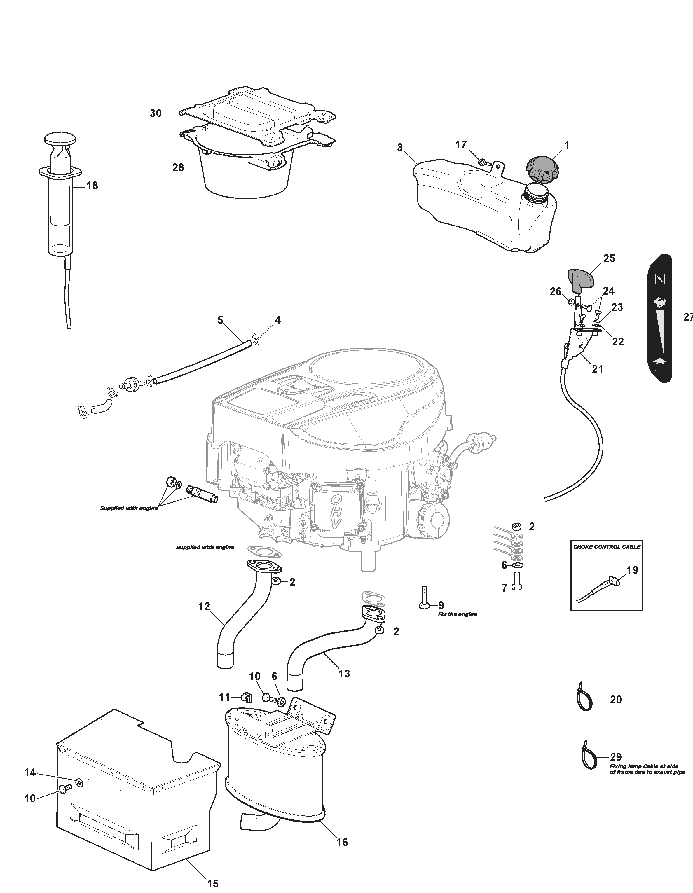 Stiga Estate 598 W - Engine - STIGA 17-19-21Hp Stiga Estate 598 W - Engine - STIGA 17-19-21Hp