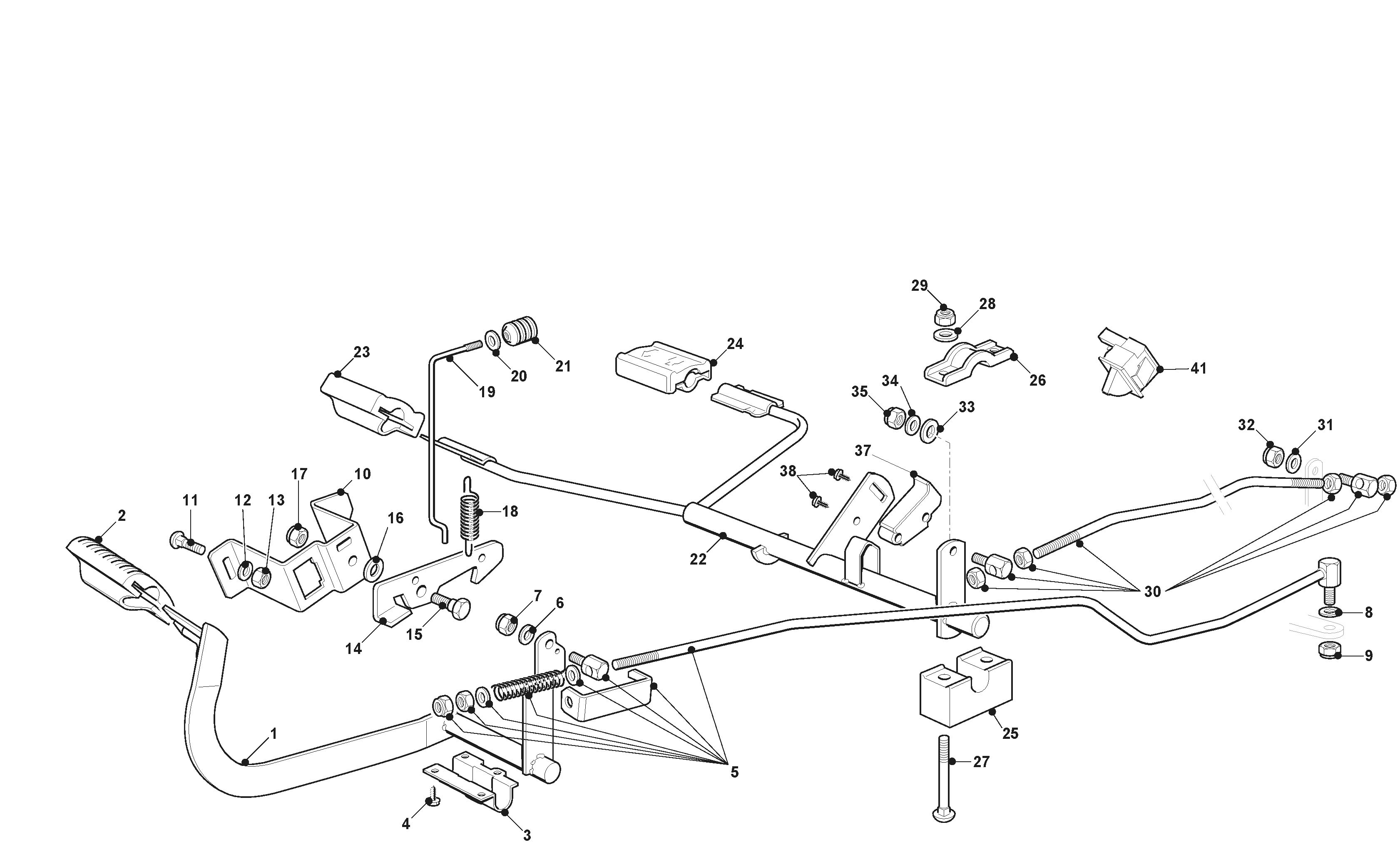 Stiga Estate 792 - Brake and Gearbox Controls - TT