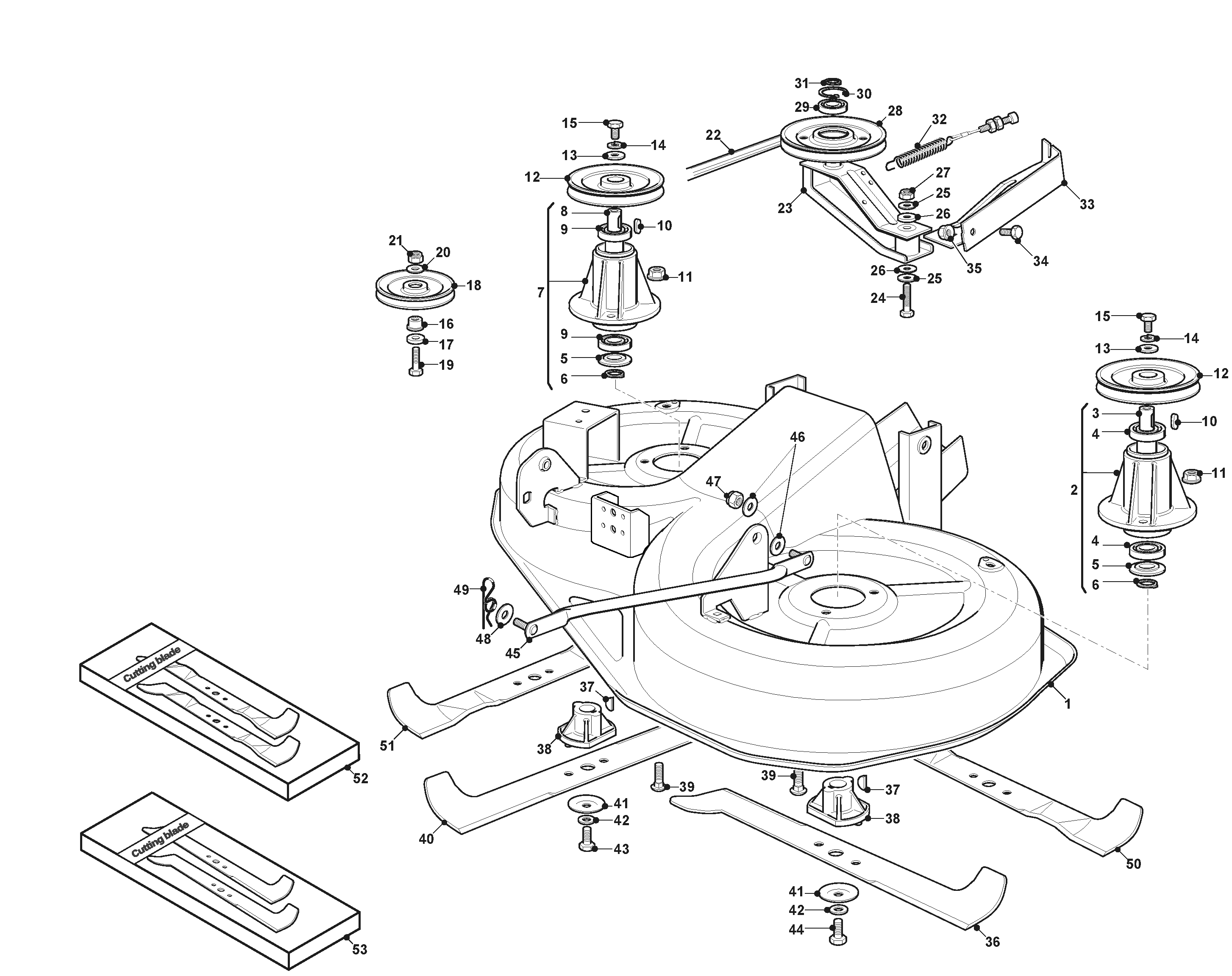 Stiga Estate 792 W - Cutting Plate