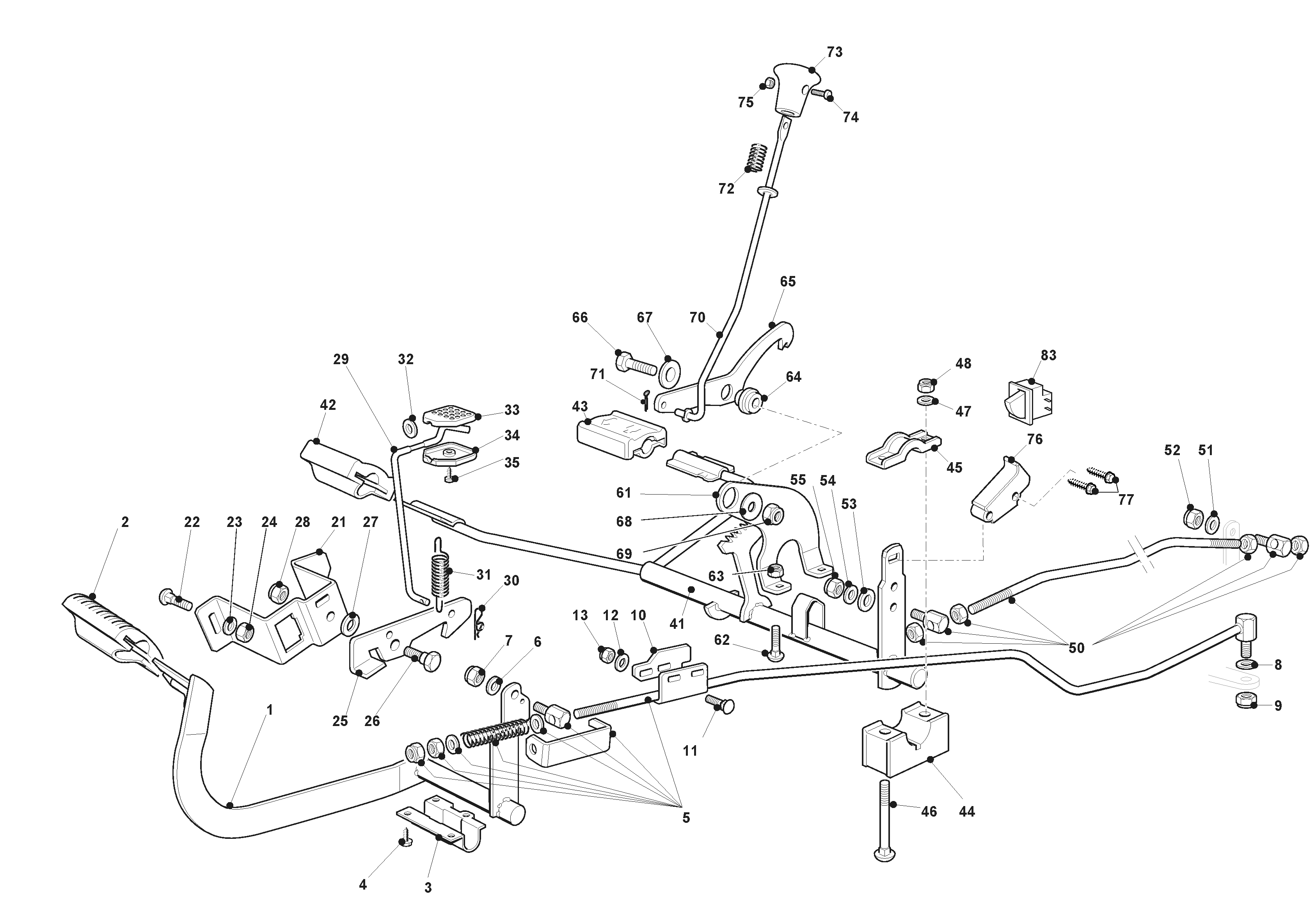 Estate 9102 W - Brake And Gearbox Controls - Tuff Torq