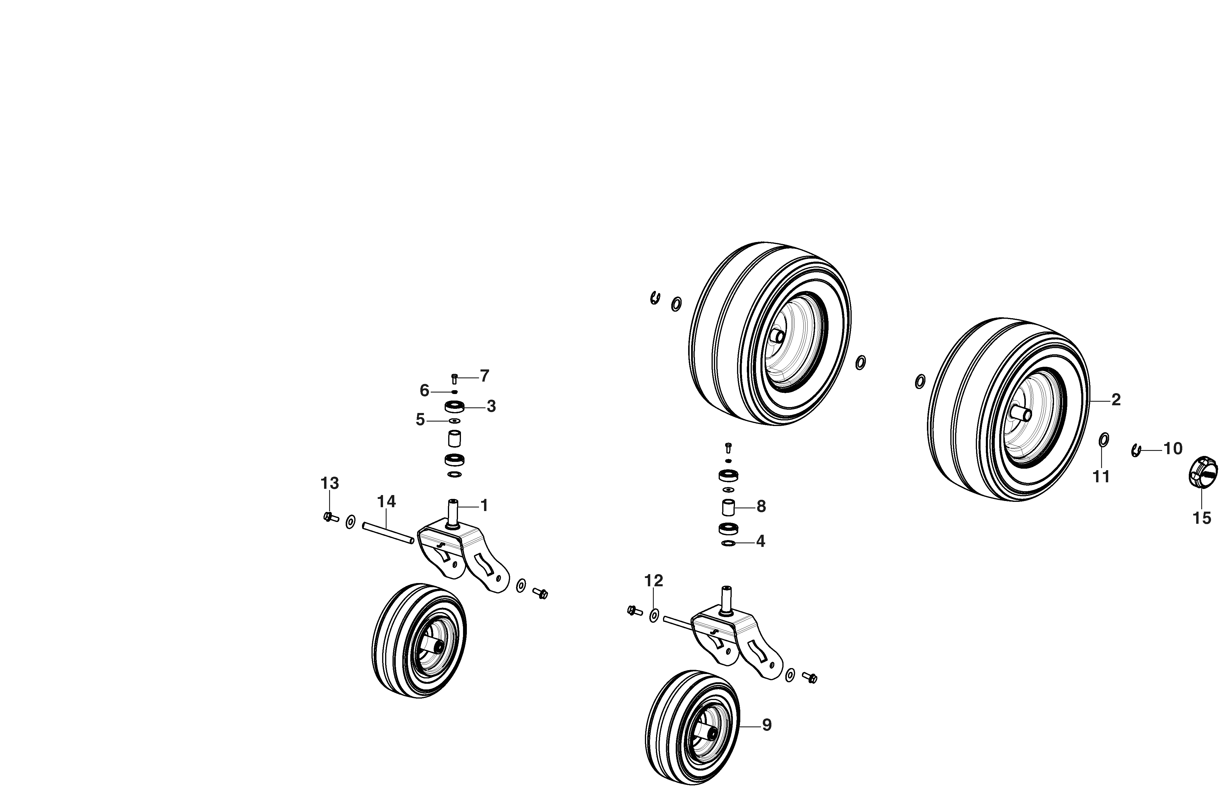 Stiga Gyro 900e - Wheels