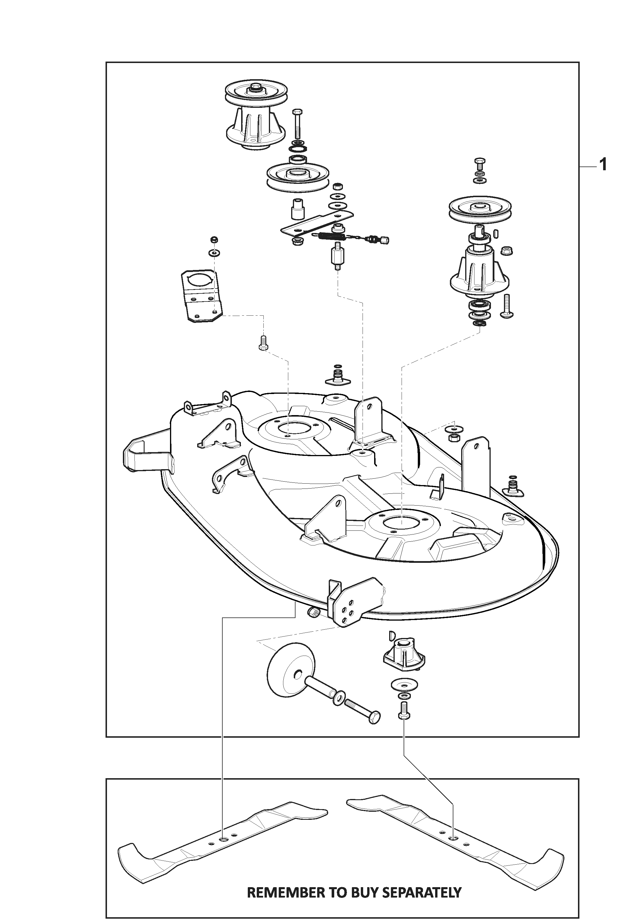 Tornado 398 - Cutting Deck Assy - SD98