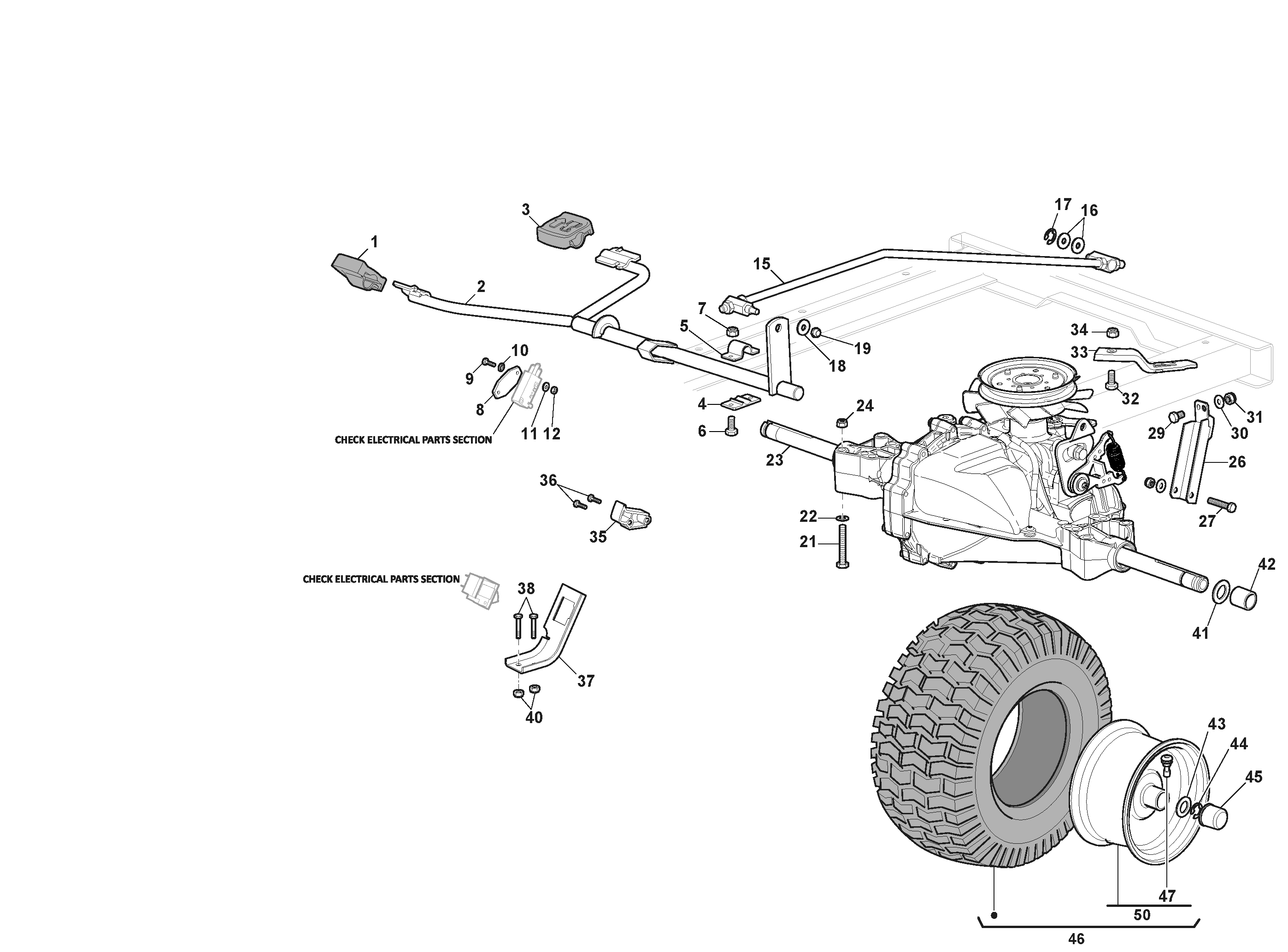 Tornado 398 - Hydrostatic Transmission - Loncin