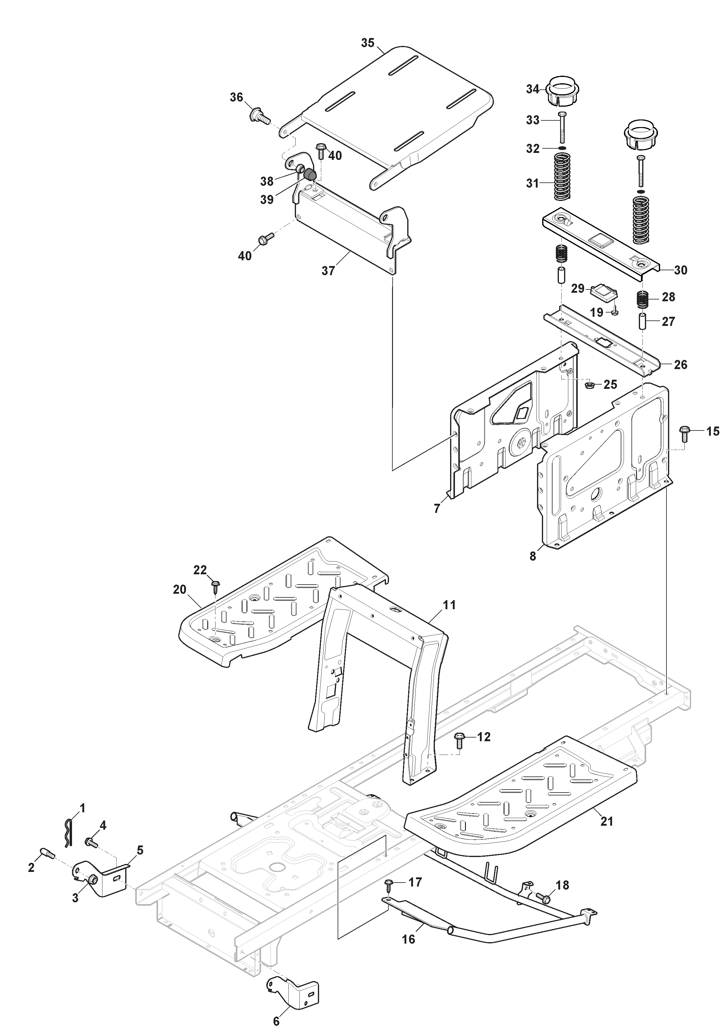 Tornado 398 M - Frame - ABS Aesthetic Parts - 2T0510481/ST3