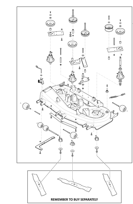 Stiga Tornado 9121 W - Cutting Deck Assy - TCSD 118