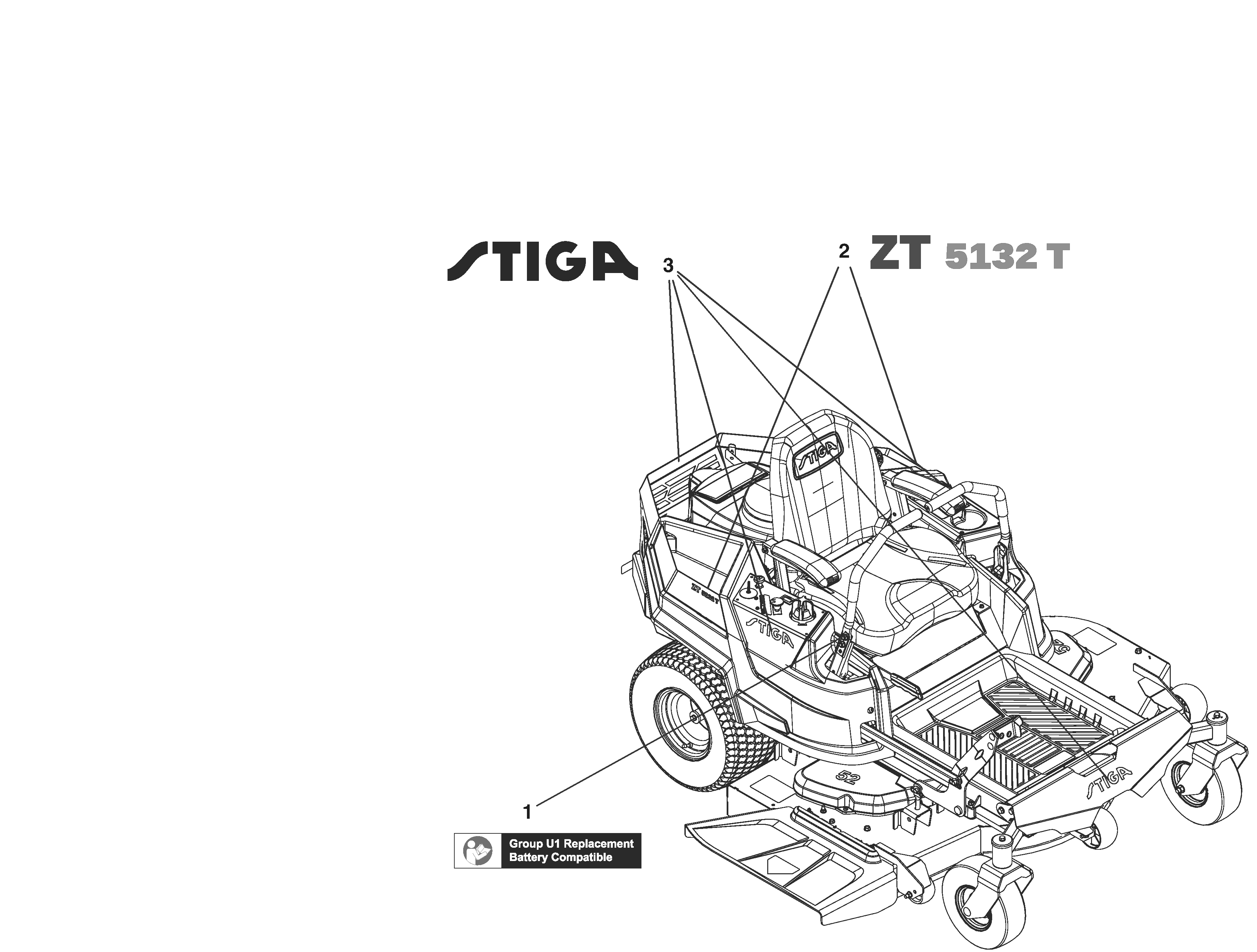 Stiga ZT 5132 T - Decals - Styles Stiga ZT 5132 T - Decals - Styles