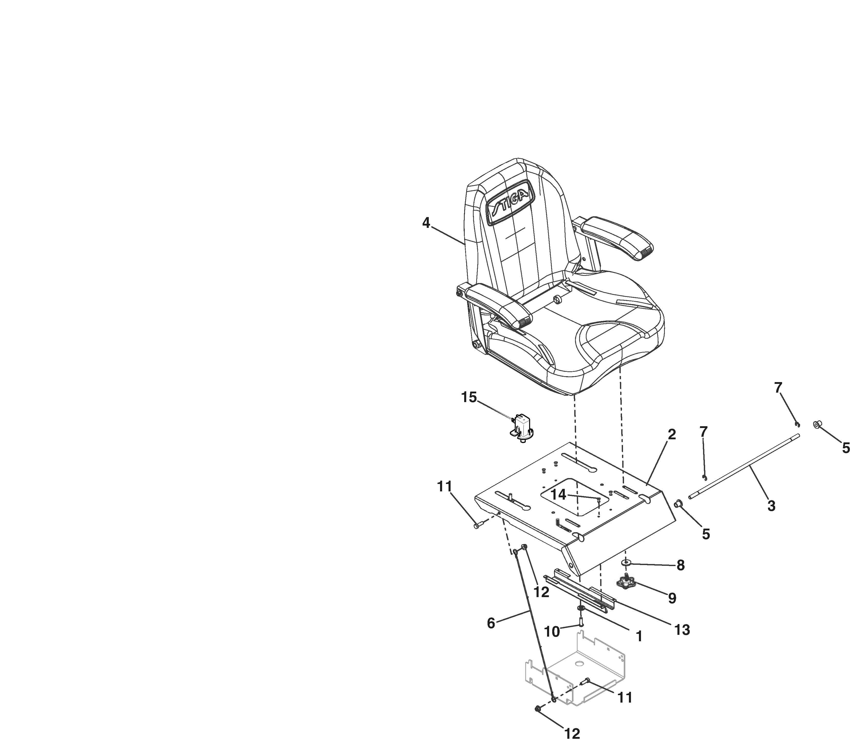 Stiga ZT 5132 T - Seat Stiga ZT 5132 T - Seat