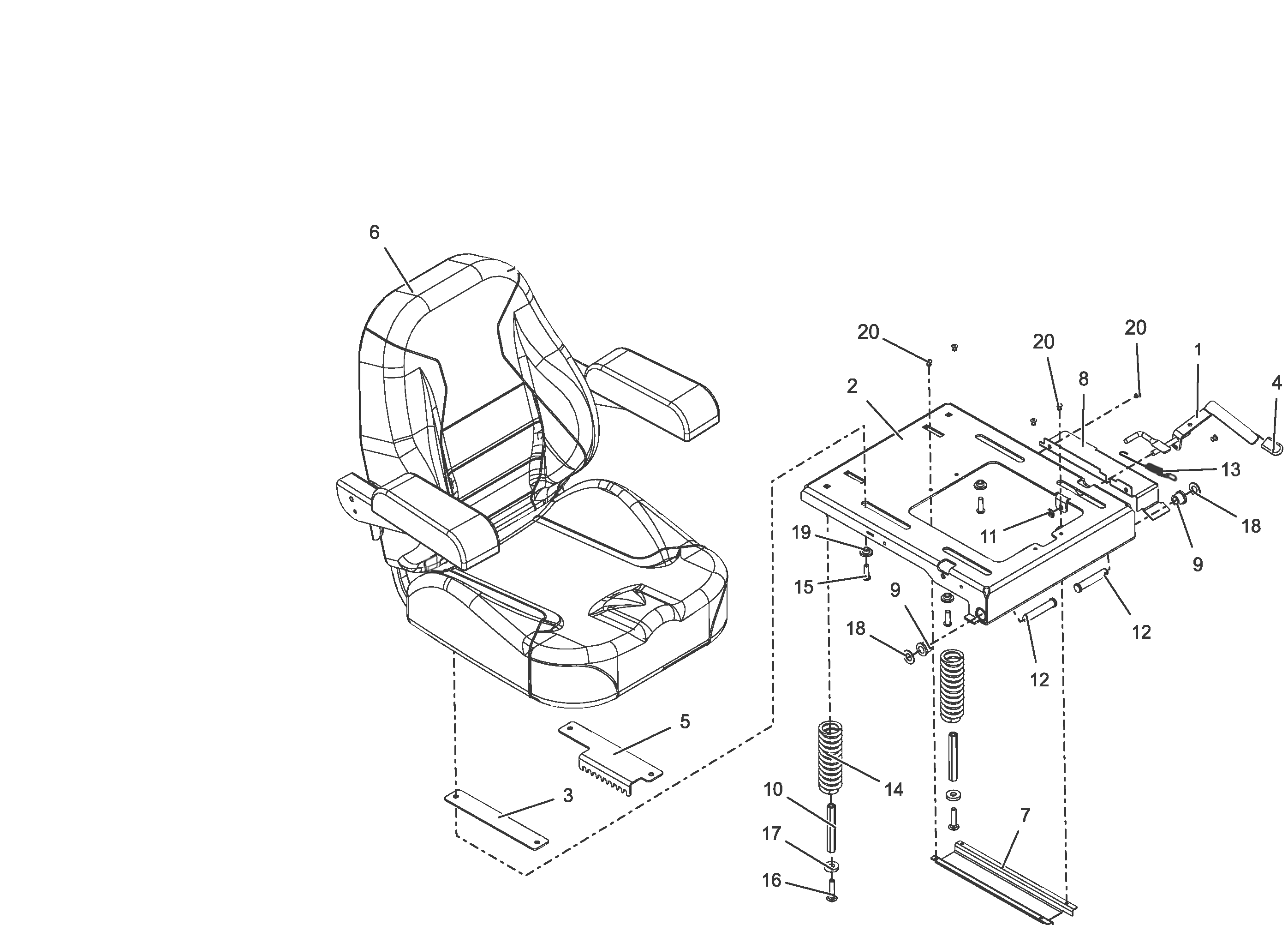 Stiga ZT 7132 T - Seat