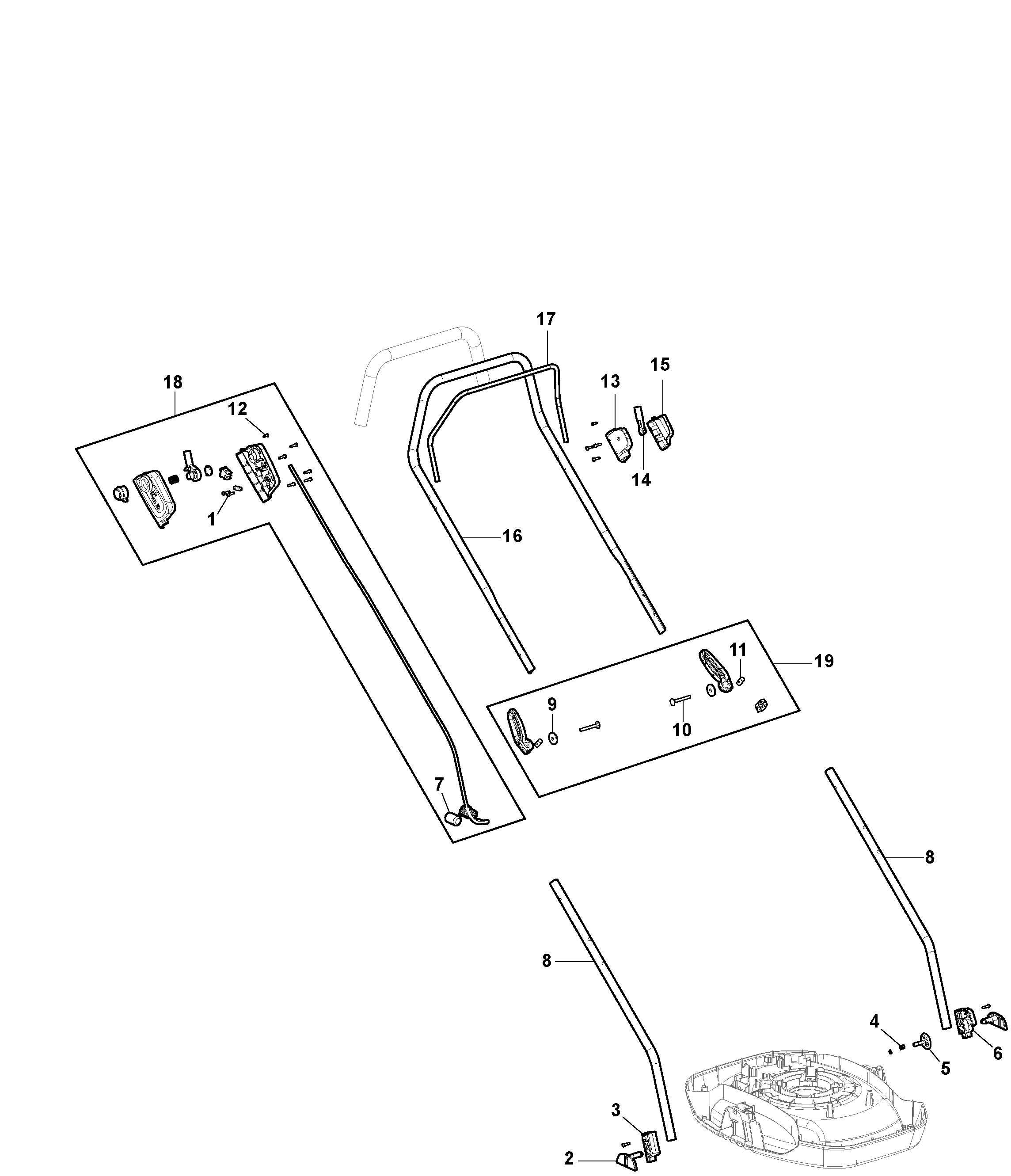 Stiga Aero 132e Kit (2023) - Handle - 298302068/UKS