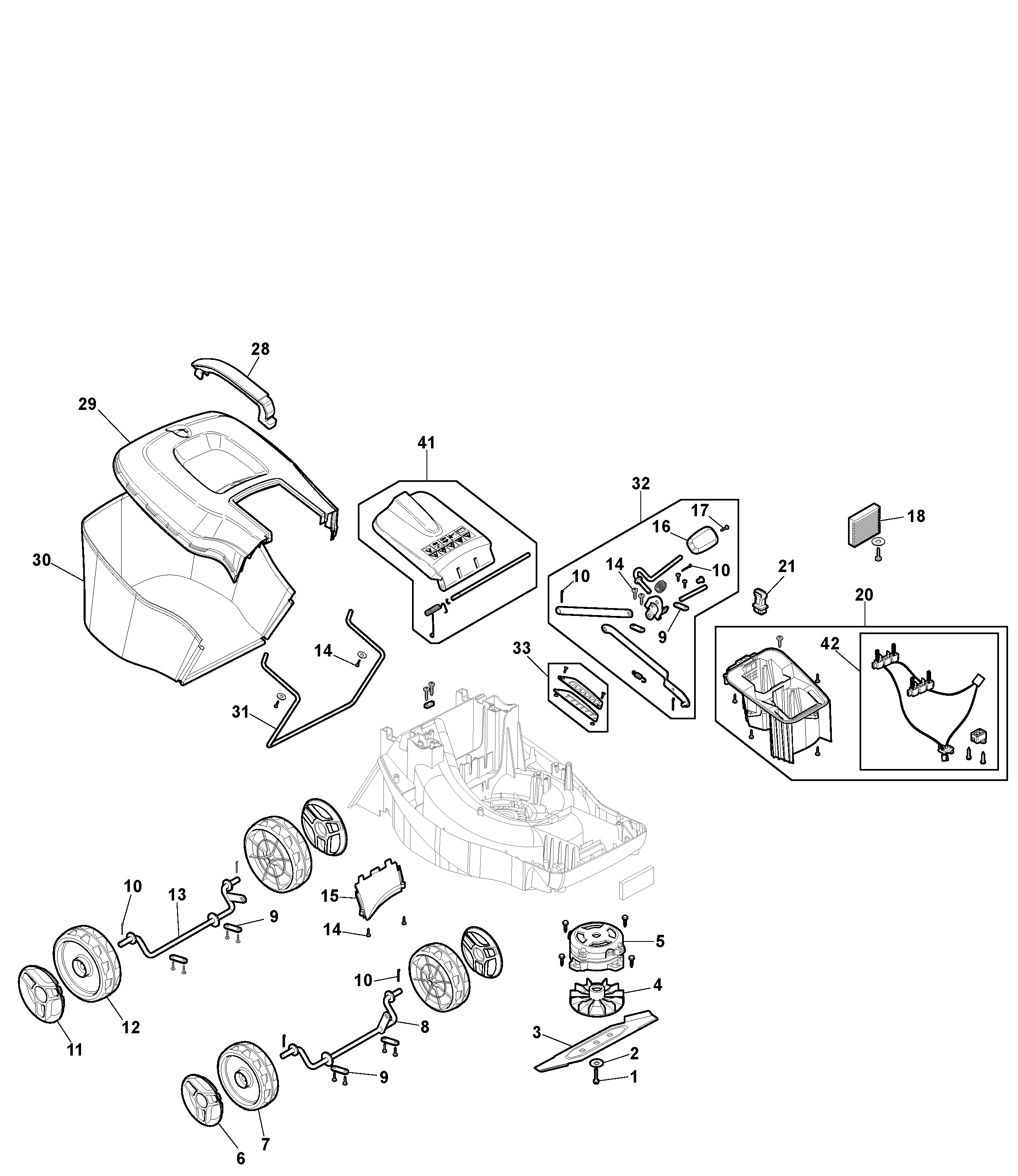 Stiga Collector 140e Kit (2022) - Wheels, Blade, Motor, Grasscatcher - 291382168/UKS Stiga Collector 140e Kit (2022) - Wheels, Blade, Motor, Grasscatcher - 291382168/UKS