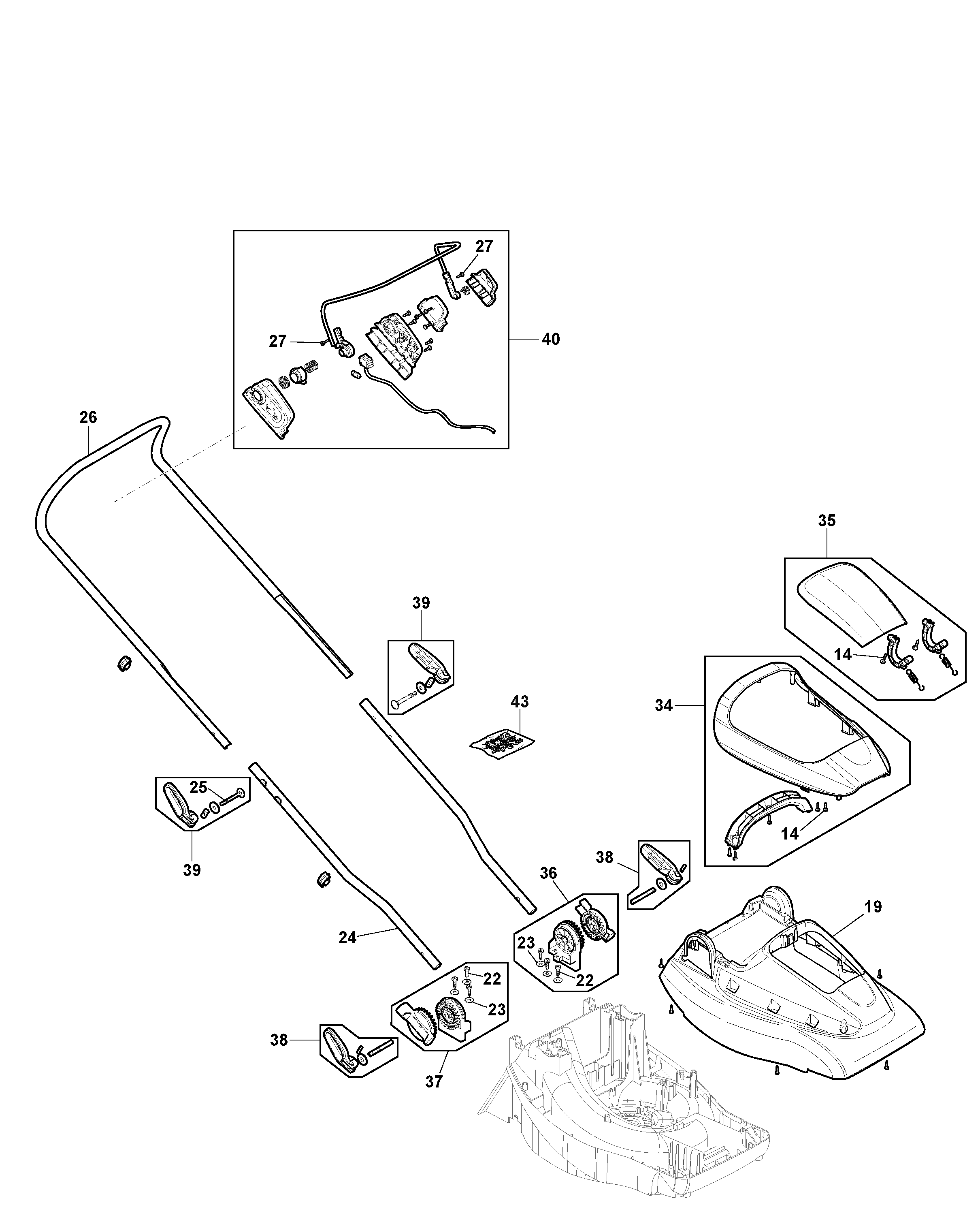 Stiga Collector 140e Kit (2022) - Handle Stiga Collector 140e Kit (2022) - Handle