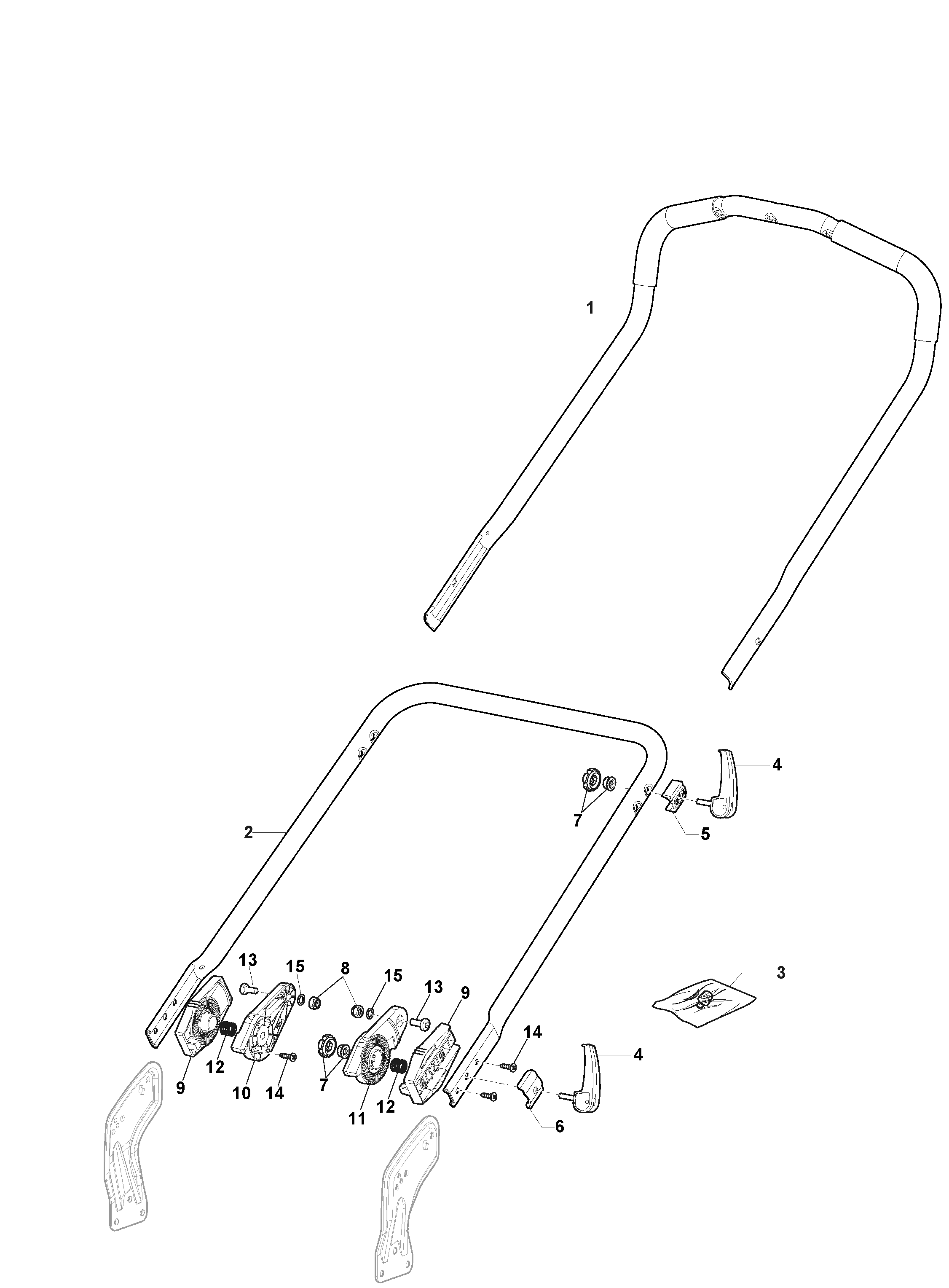 Stiga Combi 43 SQ DAE -  Handle