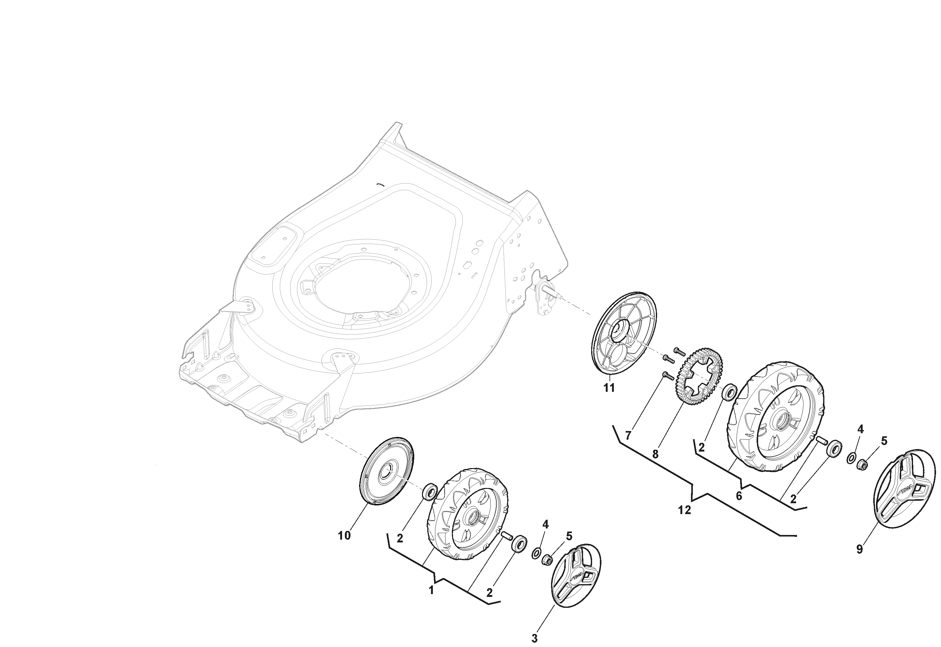 Stiga Combi 748 Q AE -  Wheels and Hubcaps