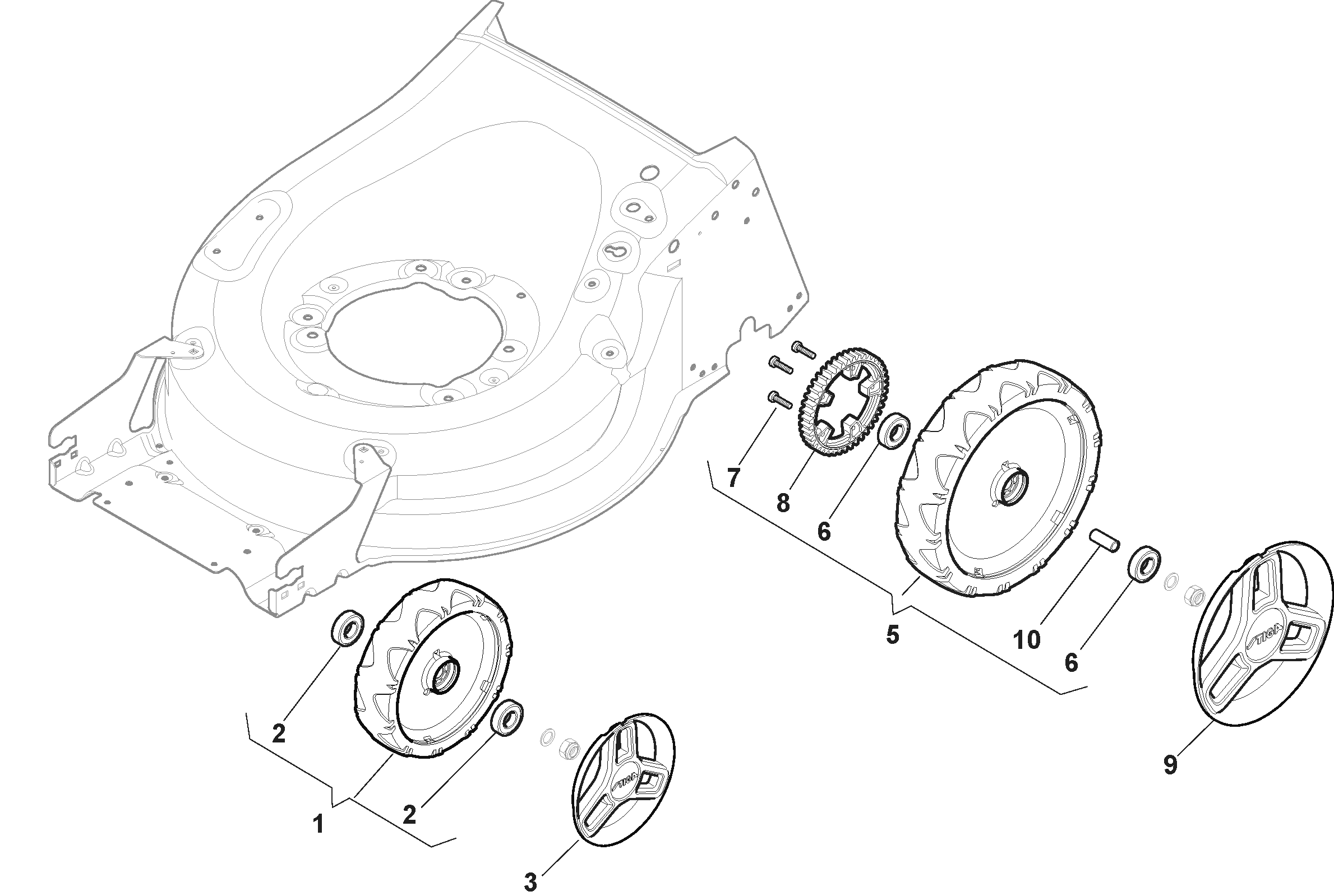 Stiga Combi 950 SQ AE - Wheels and Hubcaps Stiga Combi 950 SQ AE - Wheels and Hubcaps