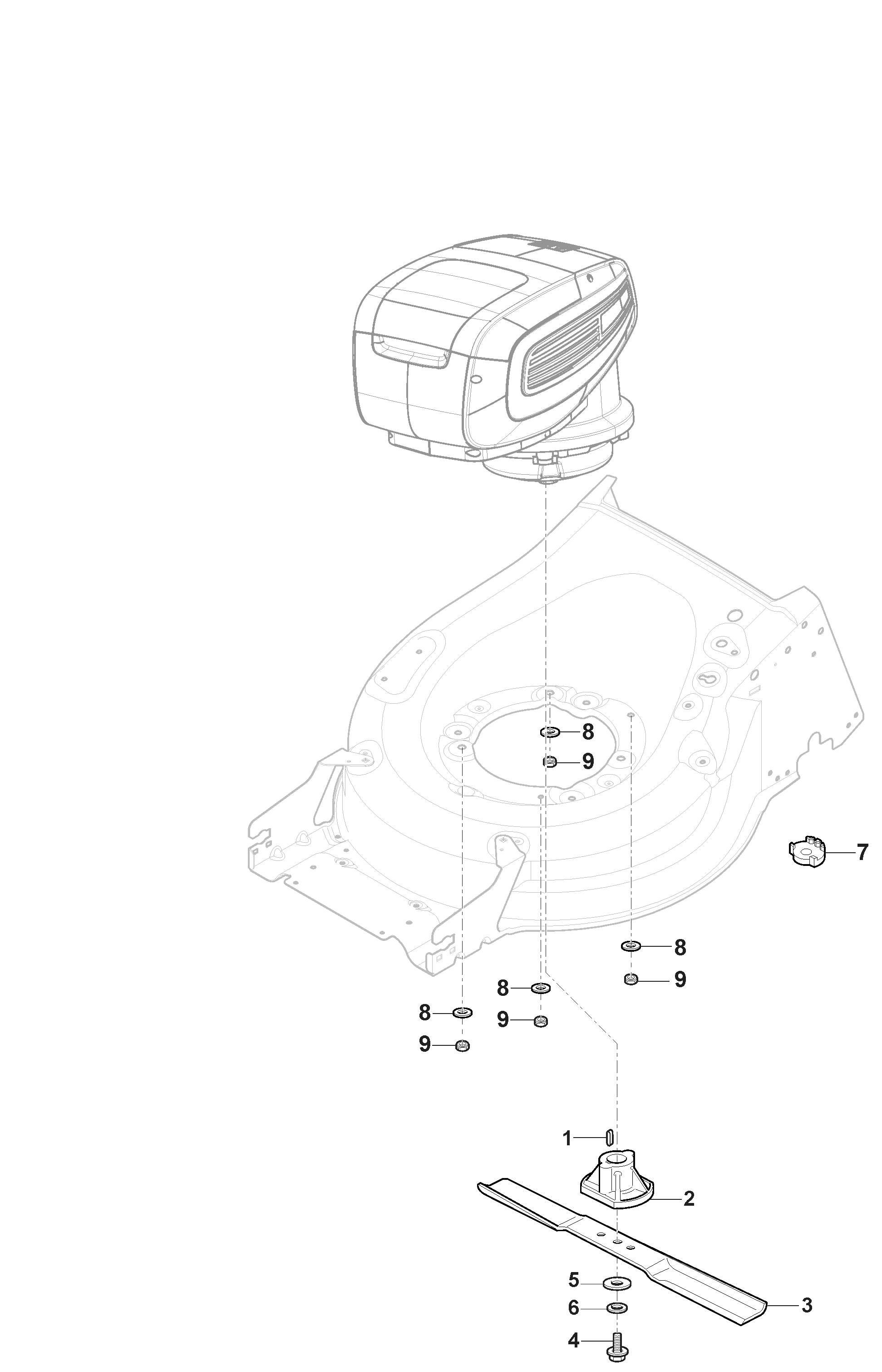 Stiga Combi 950 SQ AE - Blade and Hub Stiga Combi 950 SQ AE - Blade and Hub