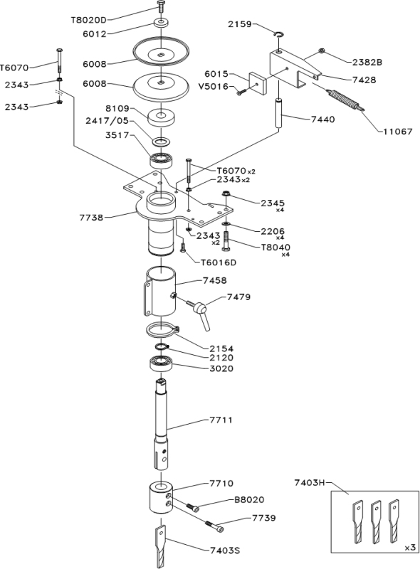 DW45 Spare Parts - Diagram 2