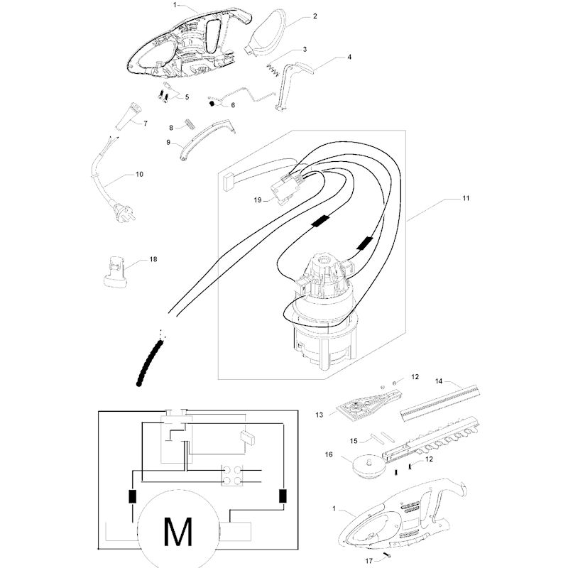 Flymo Easicut 510 964818201 Spares