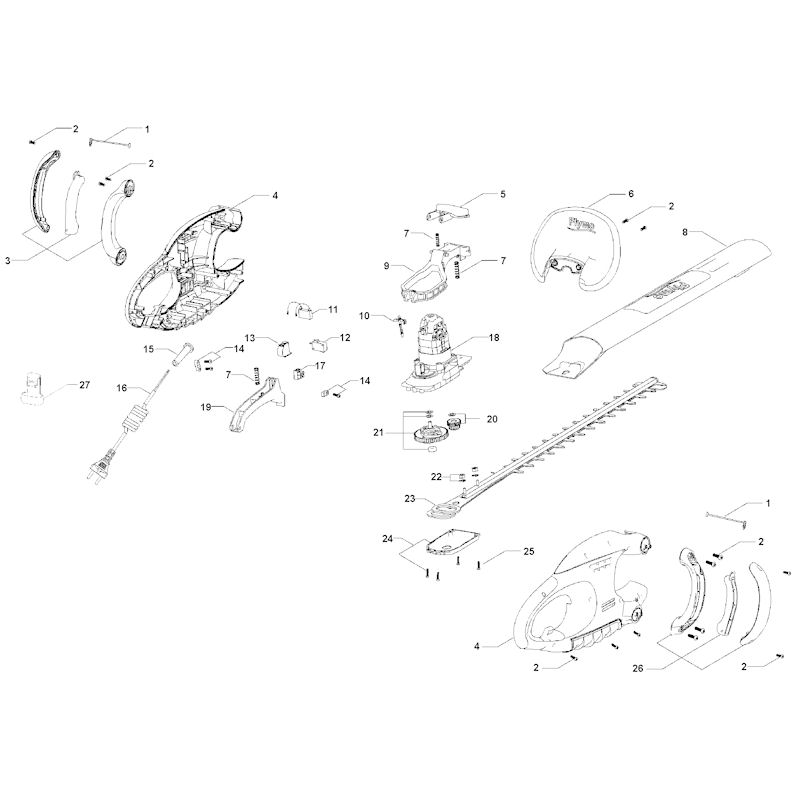 Flymo Easicut 5500 964818462 Spares