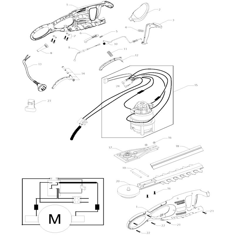 Flymo Easicut 600XT 964818332 Spares